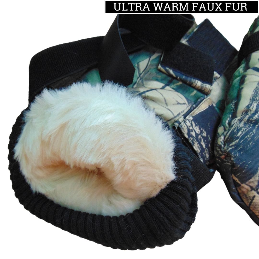 Stand Mitts by Chill-N-Reel: Warm Thumbless Mittens for Hunting, Ice Fishing, Sporting Events, Camping. Strap to Legs, Tree Stands, Chairs.