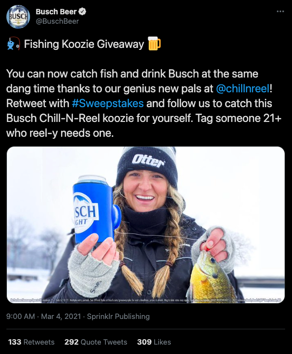 Busch's "Fishing Koozie Giveaway"