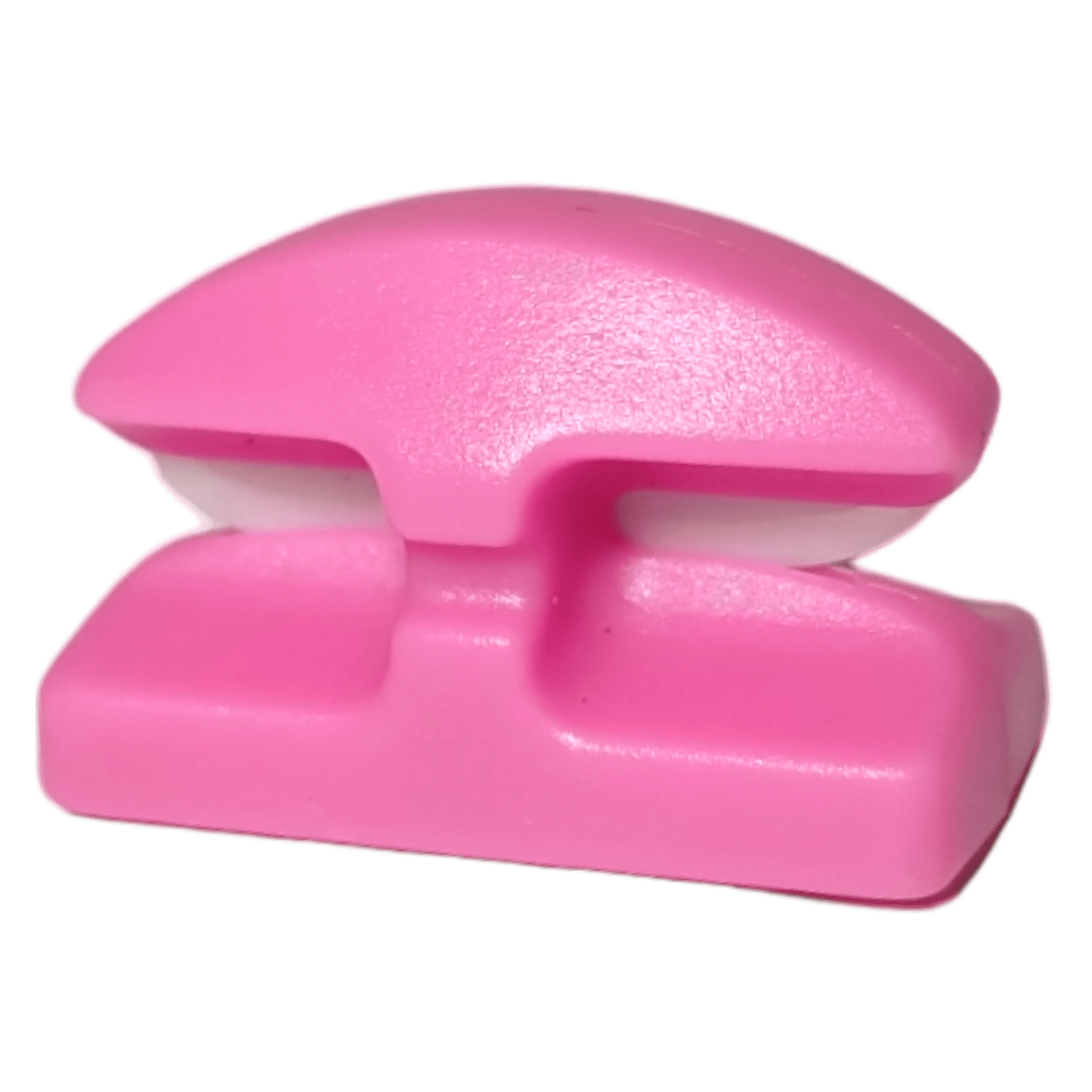 The Line Cutterz Ceramic Blade Peel & Stick Flat Mount by Line Cutterz is a pink clip with a ceramic blade, perfect for sealing bags or cutting fishing line to keep your items and tackle fresh.