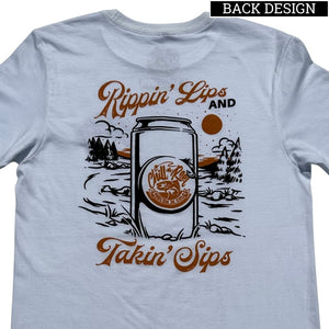 Soft Short Sleeve T-shirt - Rippin Sippin LANDSCAPE with Chill-N-Reel