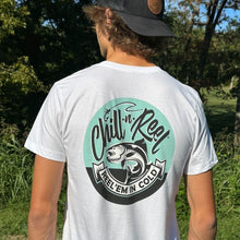Load image into Gallery viewer, Soft Short Sleeve T-shirt - Chill-N-Reel CLASSIC COLOR LOGO (on BACK)
