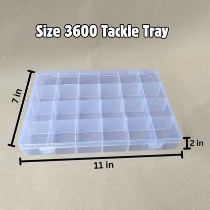 Fishing Tackle Box Set with Adjustable Dividers, Size 3600 Trays Fishing Tackle Box Set with Adjustable Dividers, Size 3600 Trays