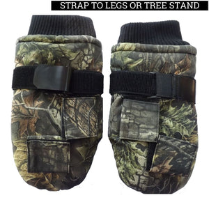 Stand Mitts by Chill-N-Reel: Warm Thumbless Mittens for Hunting, Ice Fishing, Sporting Events, Camping. Strap to Legs, Tree Stands, Chairs