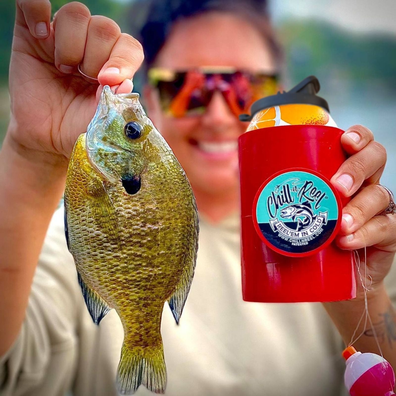 How to cast and catch with the Chill-N-Reel! 🐟🍺🤙 #shorts #fishing 